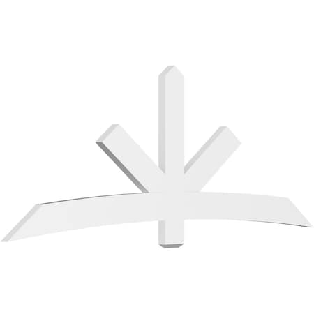 Ekena Millwork Alberta Architectural Grade PVC Gable Bracket, 96"W x 36"H x 2"D x 6"F, 9/12 Pitch GBP096X36X0206ALB00